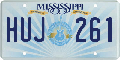 MS license plate HUJ261