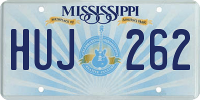 MS license plate HUJ262