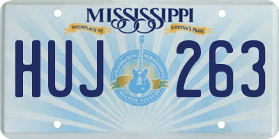 MS license plate HUJ263