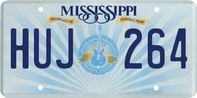 MS license plate HUJ264