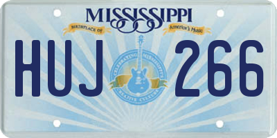 MS license plate HUJ266