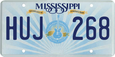 MS license plate HUJ268