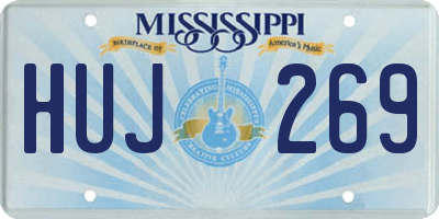 MS license plate HUJ269
