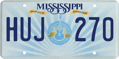 MS license plate HUJ270