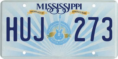 MS license plate HUJ273