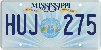 MS license plate HUJ275
