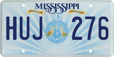 MS license plate HUJ276