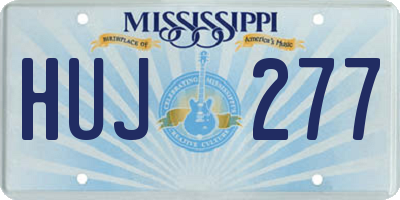 MS license plate HUJ277
