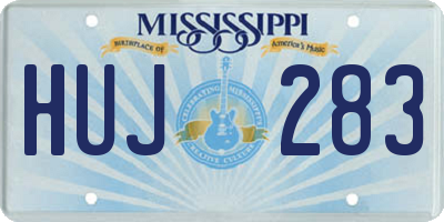 MS license plate HUJ283