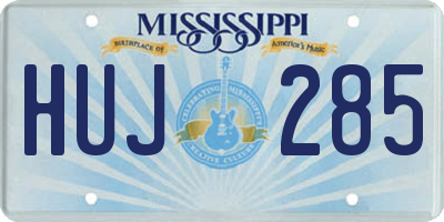 MS license plate HUJ285
