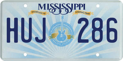 MS license plate HUJ286