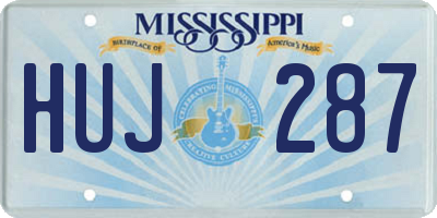 MS license plate HUJ287