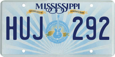 MS license plate HUJ292