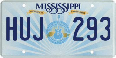 MS license plate HUJ293