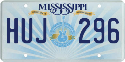 MS license plate HUJ296