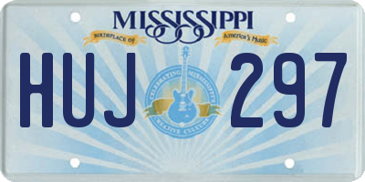 MS license plate HUJ297