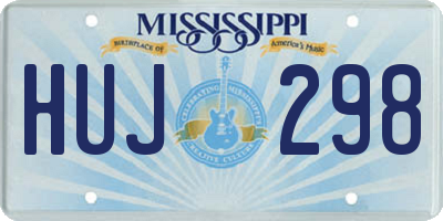 MS license plate HUJ298