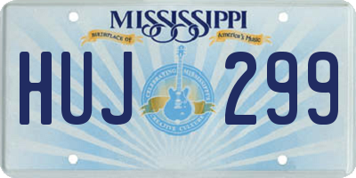 MS license plate HUJ299