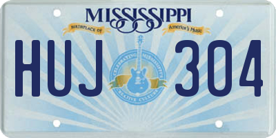 MS license plate HUJ304