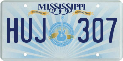 MS license plate HUJ307