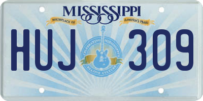 MS license plate HUJ309