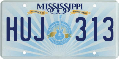 MS license plate HUJ313