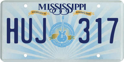 MS license plate HUJ317