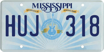 MS license plate HUJ318