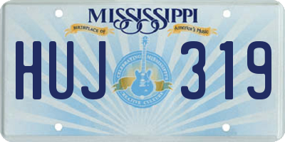 MS license plate HUJ319