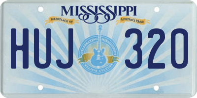 MS license plate HUJ320