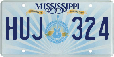 MS license plate HUJ324