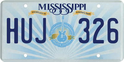 MS license plate HUJ326