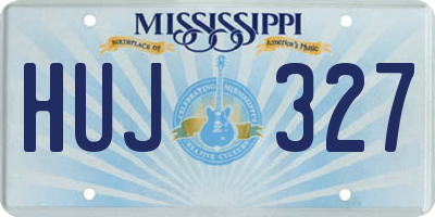 MS license plate HUJ327