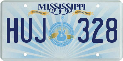 MS license plate HUJ328