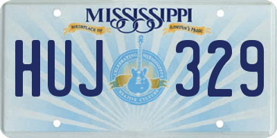 MS license plate HUJ329