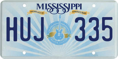 MS license plate HUJ335