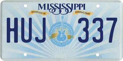 MS license plate HUJ337