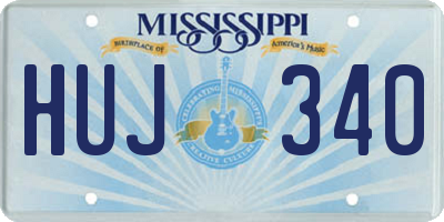 MS license plate HUJ340