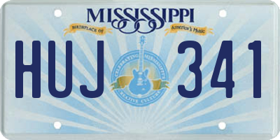 MS license plate HUJ341