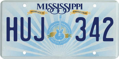 MS license plate HUJ342