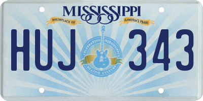 MS license plate HUJ343