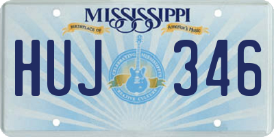 MS license plate HUJ346
