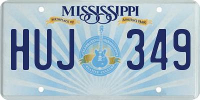 MS license plate HUJ349