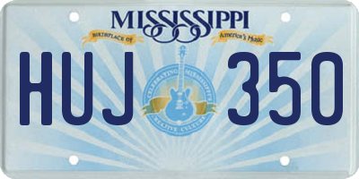 MS license plate HUJ350