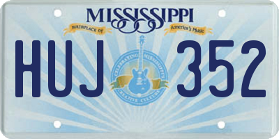 MS license plate HUJ352