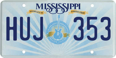 MS license plate HUJ353
