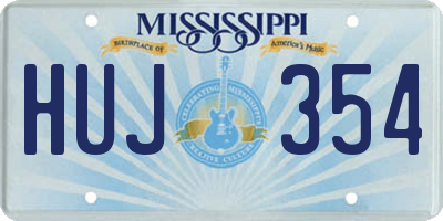 MS license plate HUJ354