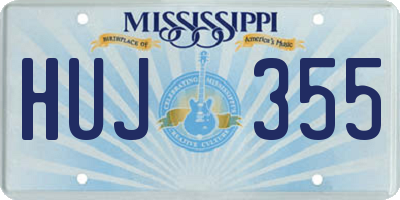 MS license plate HUJ355