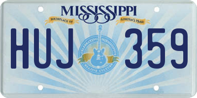 MS license plate HUJ359