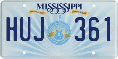 MS license plate HUJ361
